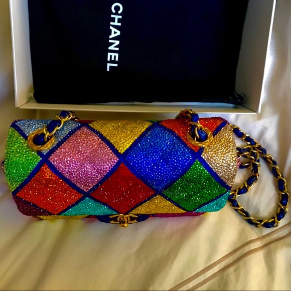 100% Authentic Chanel Mini Swarovski Crystal Bag - Picture 3 of 8